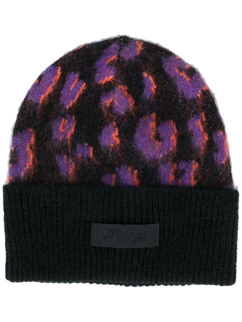 leopard knit beanie - 1