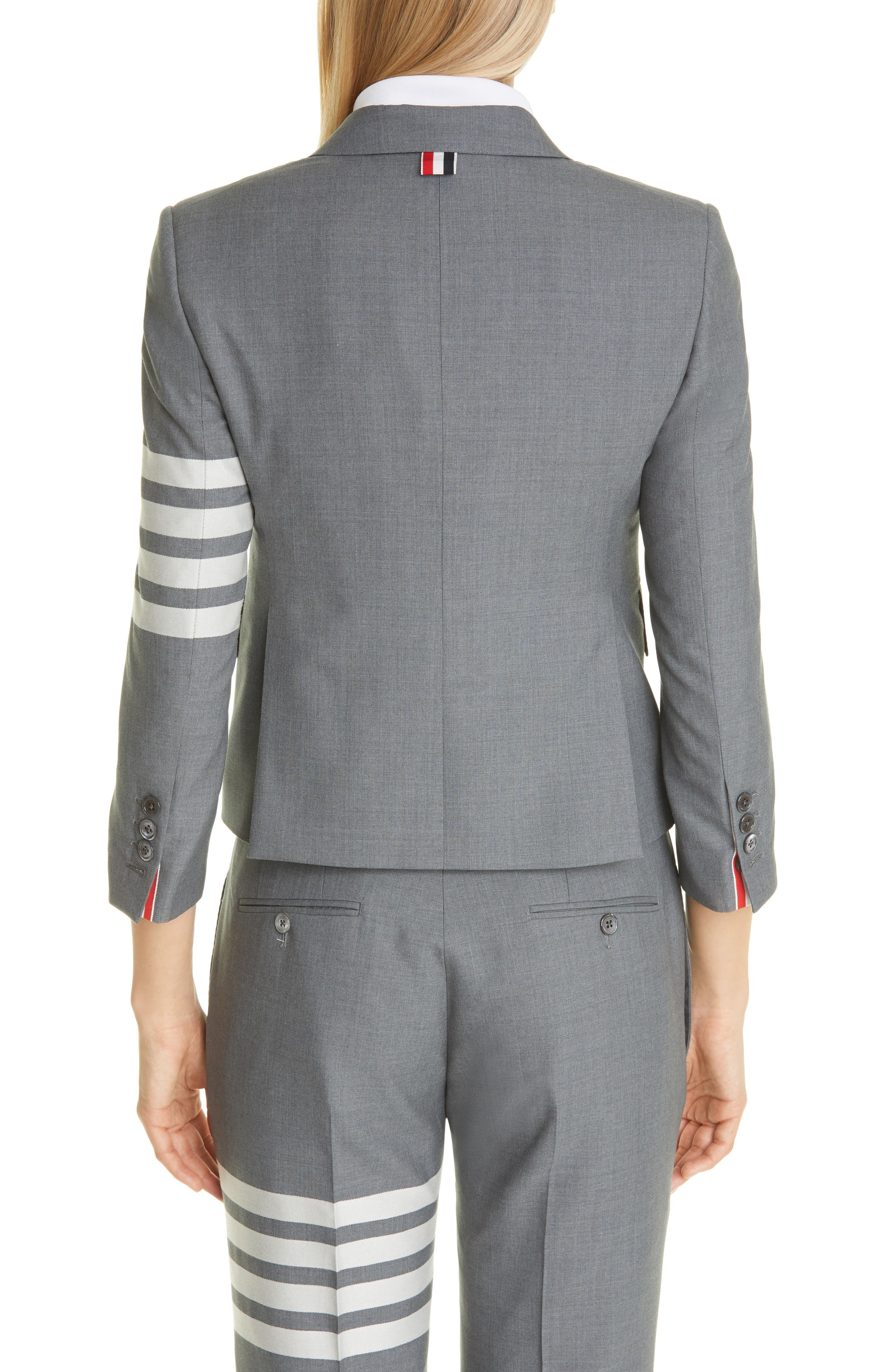 Stripe High Armhole Wool Sport Coat - 2