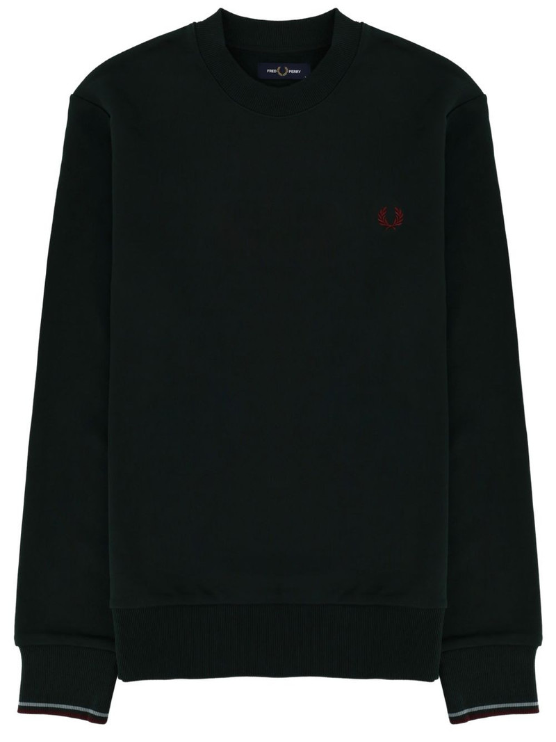 Fred Perry crew-neck logo-embroidered sweatshirt outlook