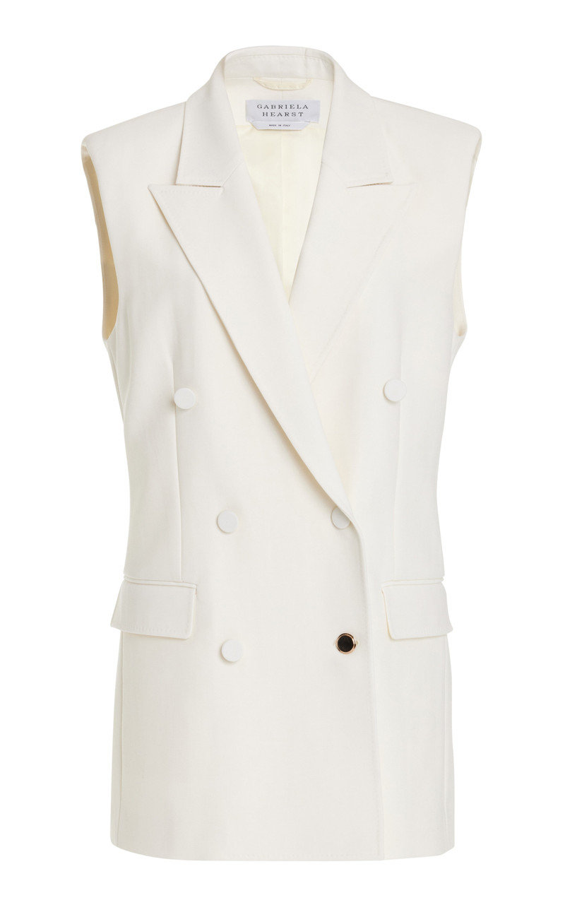 Mayte Vest in Silk Wool Cady - 1