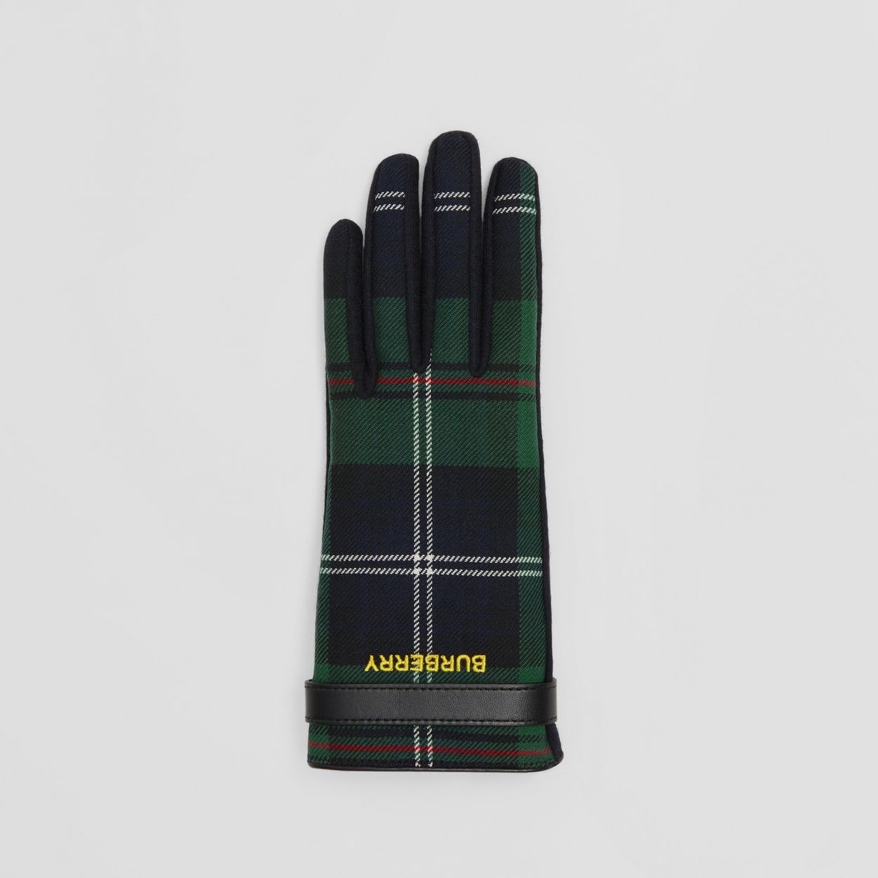 Check Wool and Cashmere Blend Gloves - 3