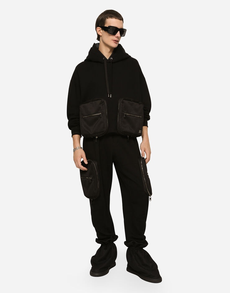 Jersey hoodie with large pockets - 5