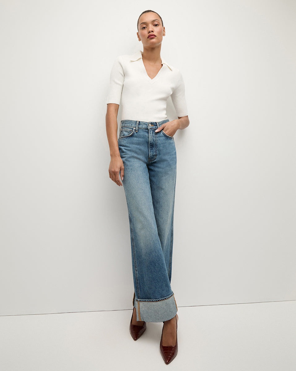 TAYLOR CUFFED WIDE-LEG JEAN - 4