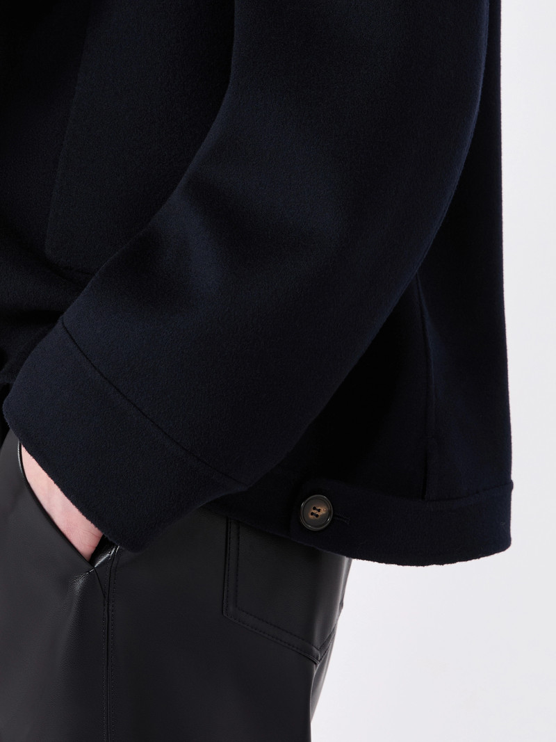 LUSSO Hooded wool coat - MIDNIGHTBLUE 5