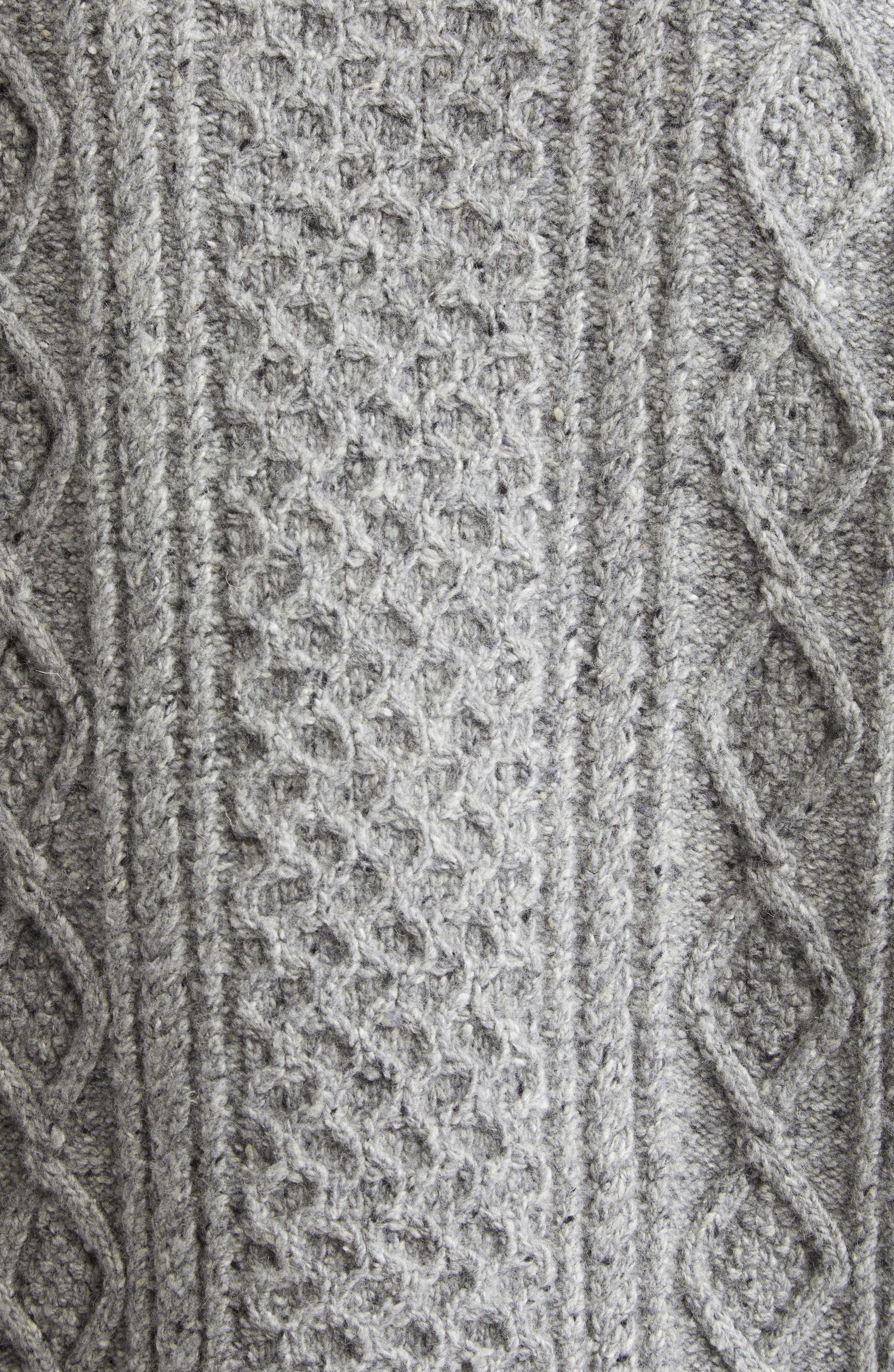 R13 Boyfriend Cable Sweater Vest in Heather Grey Tweed at Nordstrom - 7