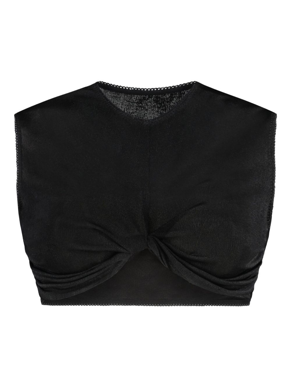 twisted-front crop top - 2