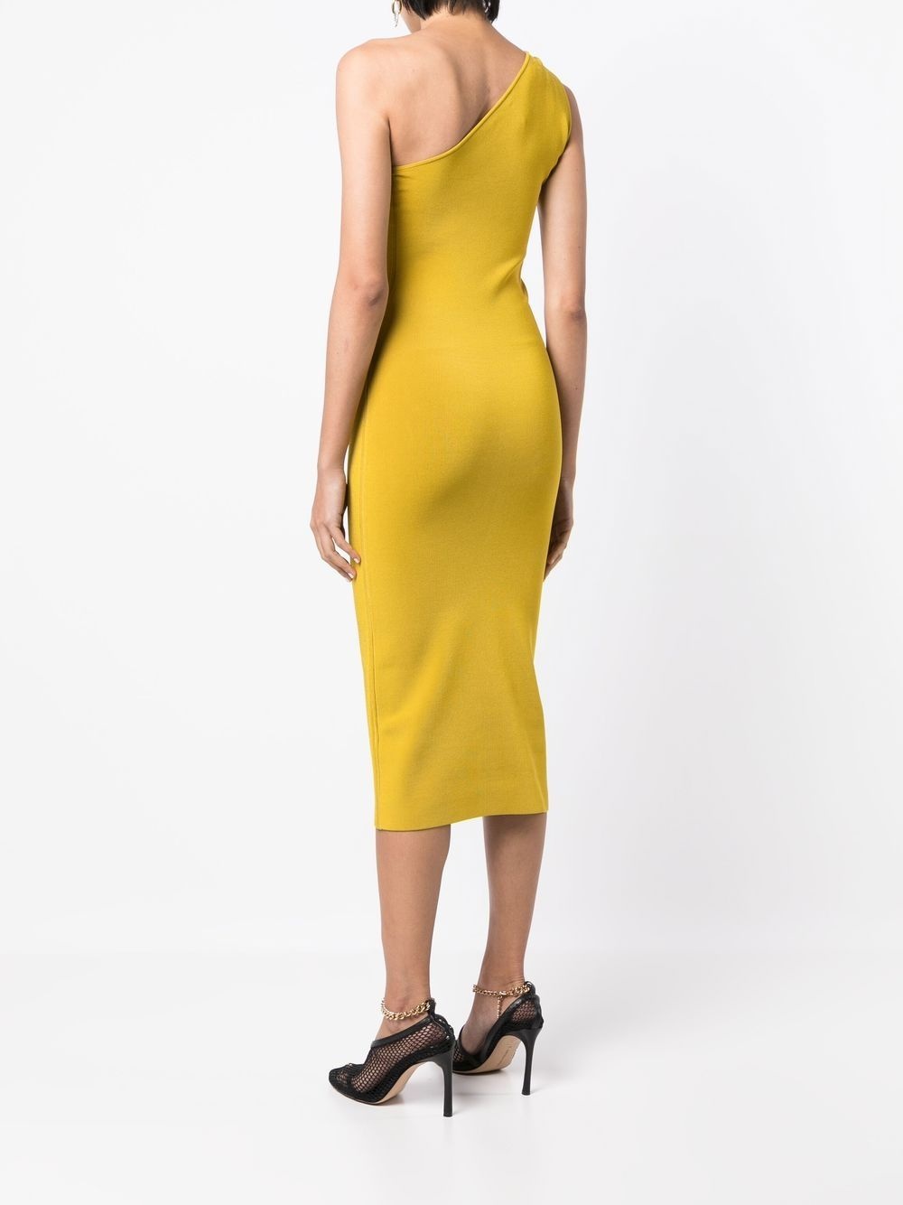 one-shoulder midi dress - 3