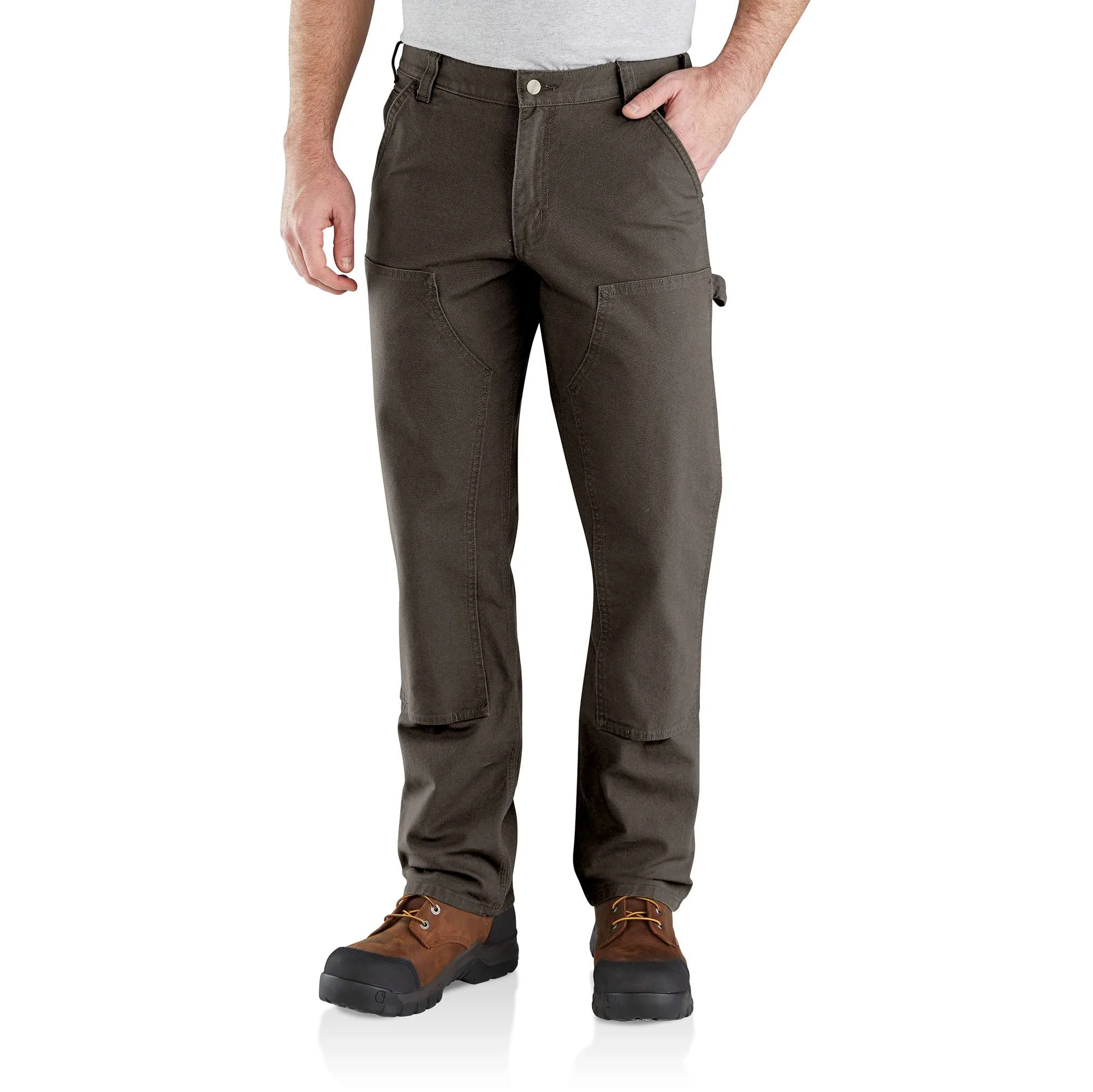 Relaxed Straight Rugged Flex™ Duck Double-Front Dungaree - 1