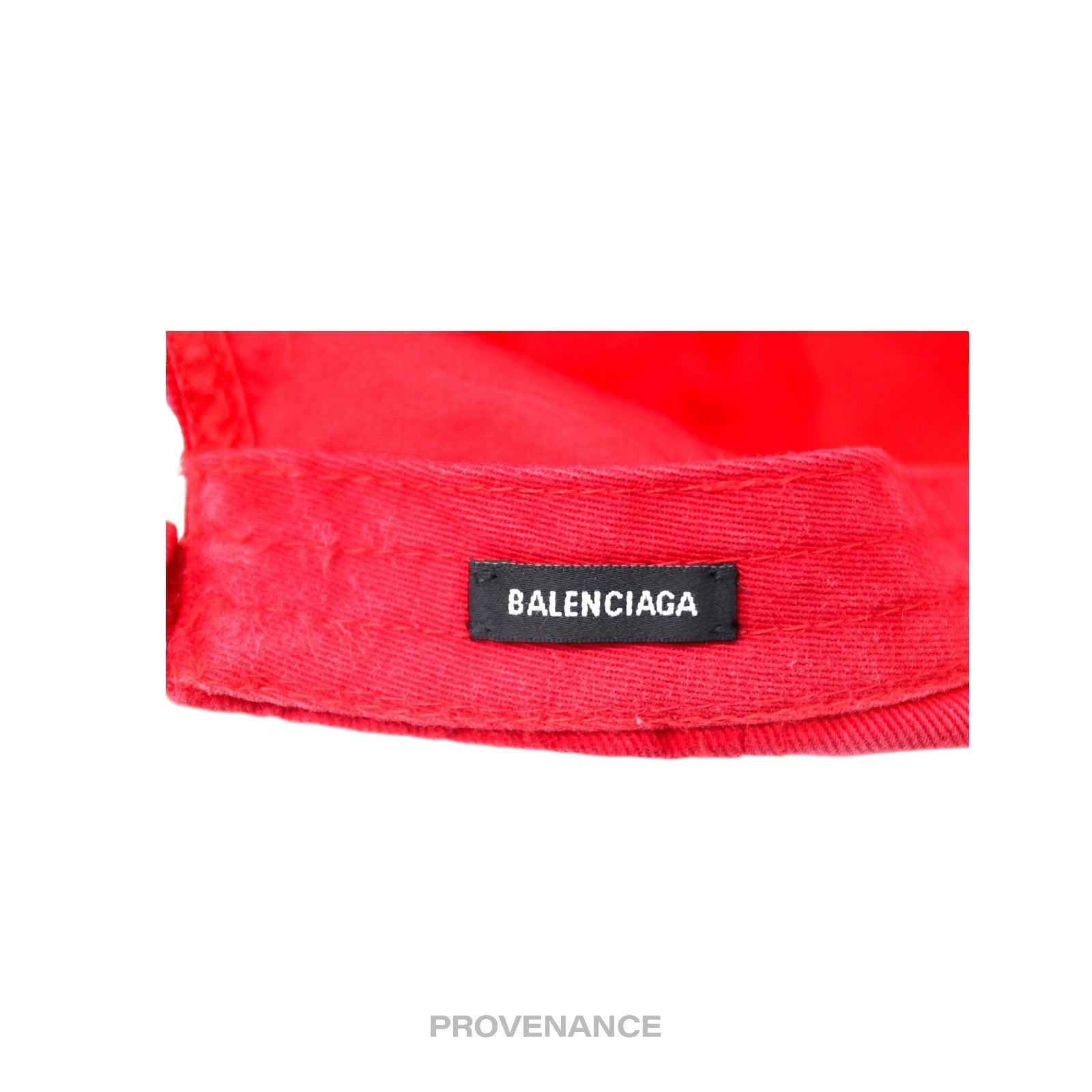 Balenciaga Tattoo Embroidered Logo Cap - Red - 11