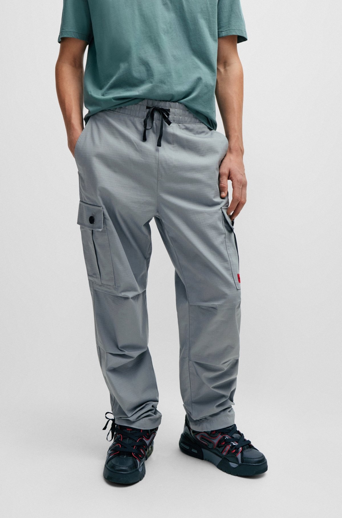 REGULAR-FIT CARGO TROUSERS IN RIPSTOP COTTON - 2