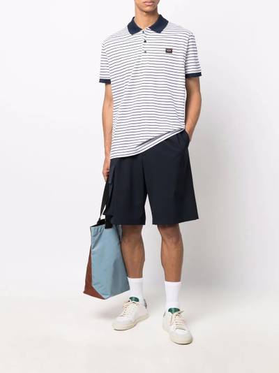 Paul & Shark stripe-print polo shirt outlook