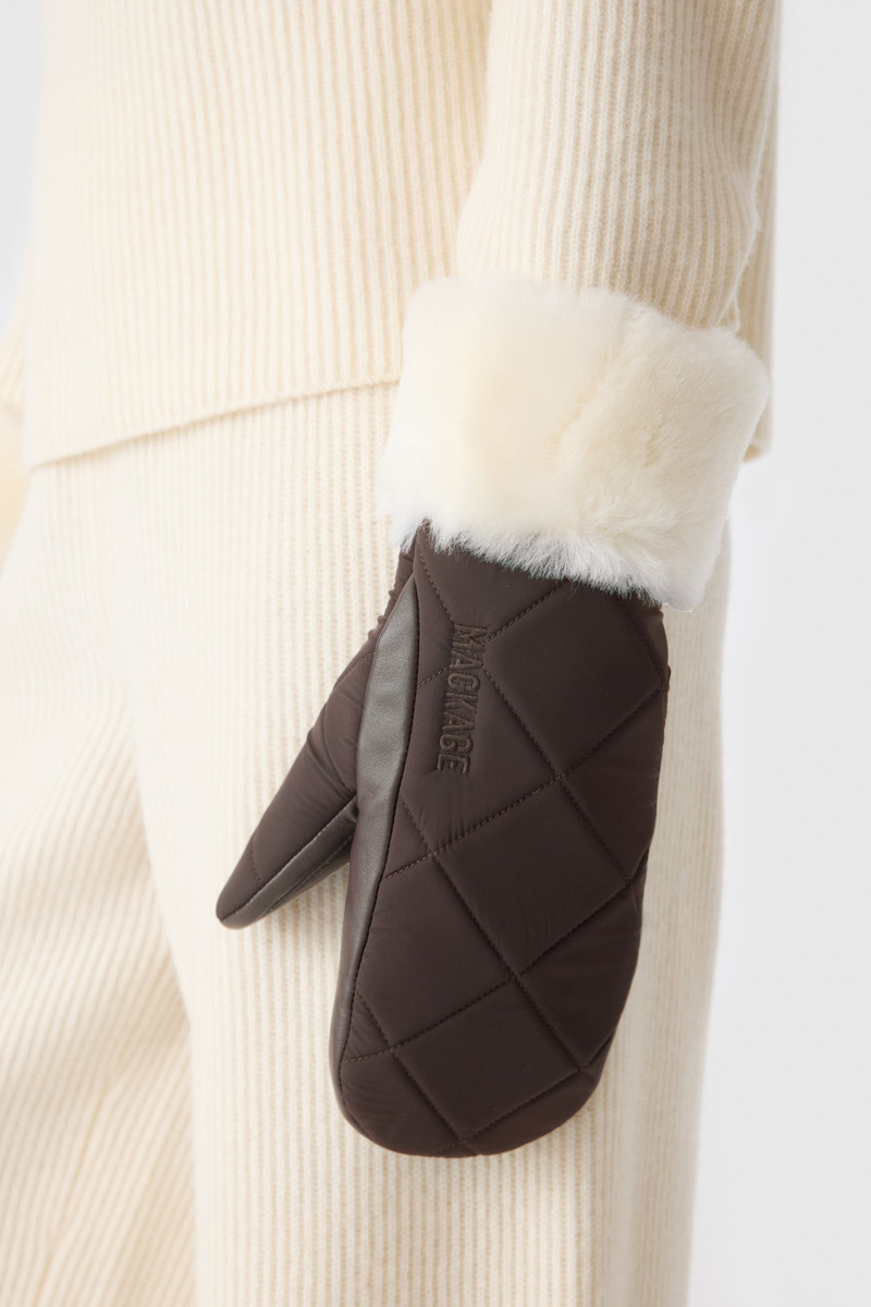 JAZMINA Quilted Mittens With Fleece Lining 1