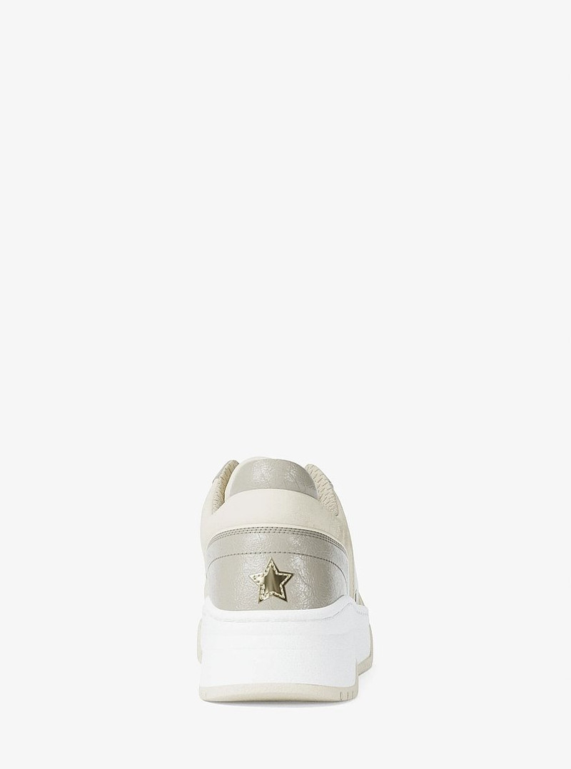 Lexi Embellished Mixed-Media Sneaker 4