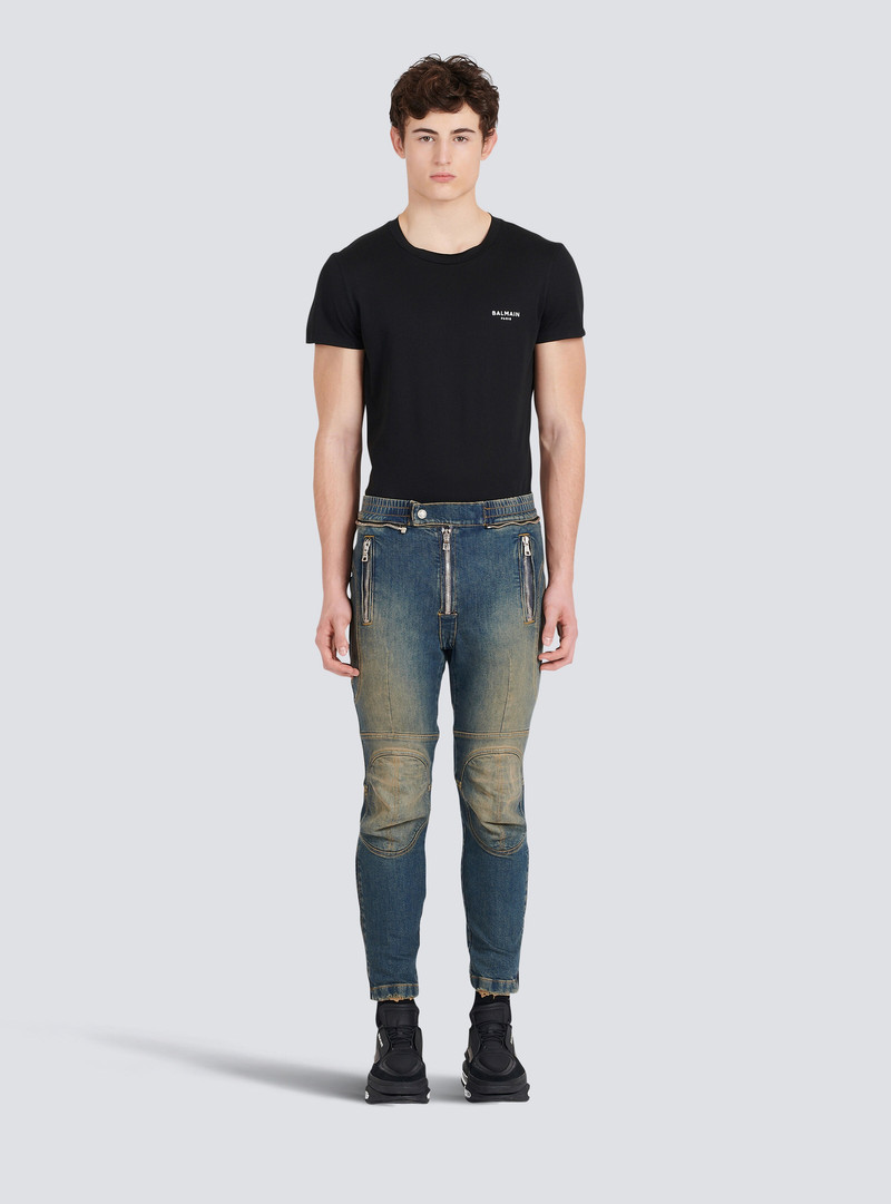 Ripped cotton jeans 3