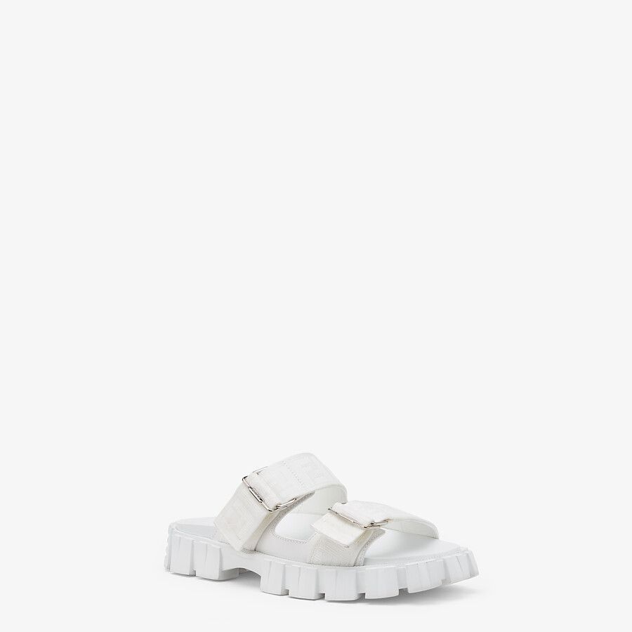 White fabric sandals - 2