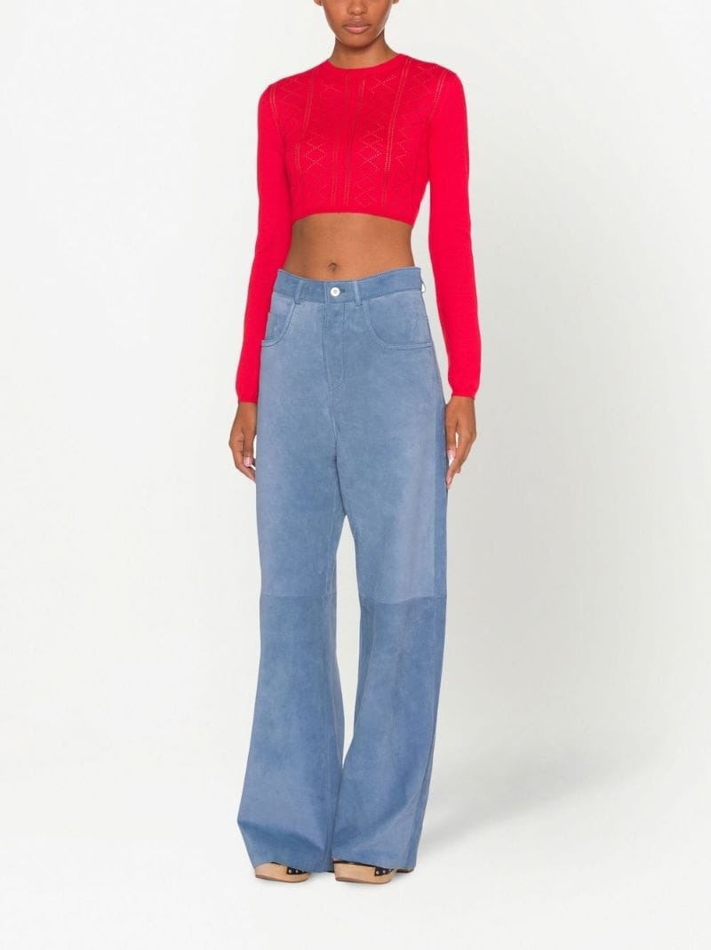 high-waisted long trousers - 2