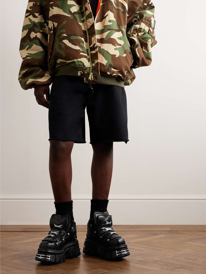 VETEMENTS + New Rock Embellished Leather Platform Sneakers outlook