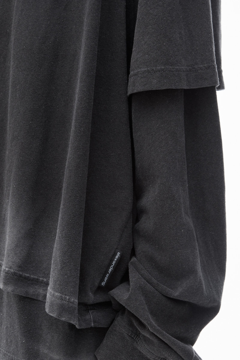 oversize triple-layer tee in cotton 5