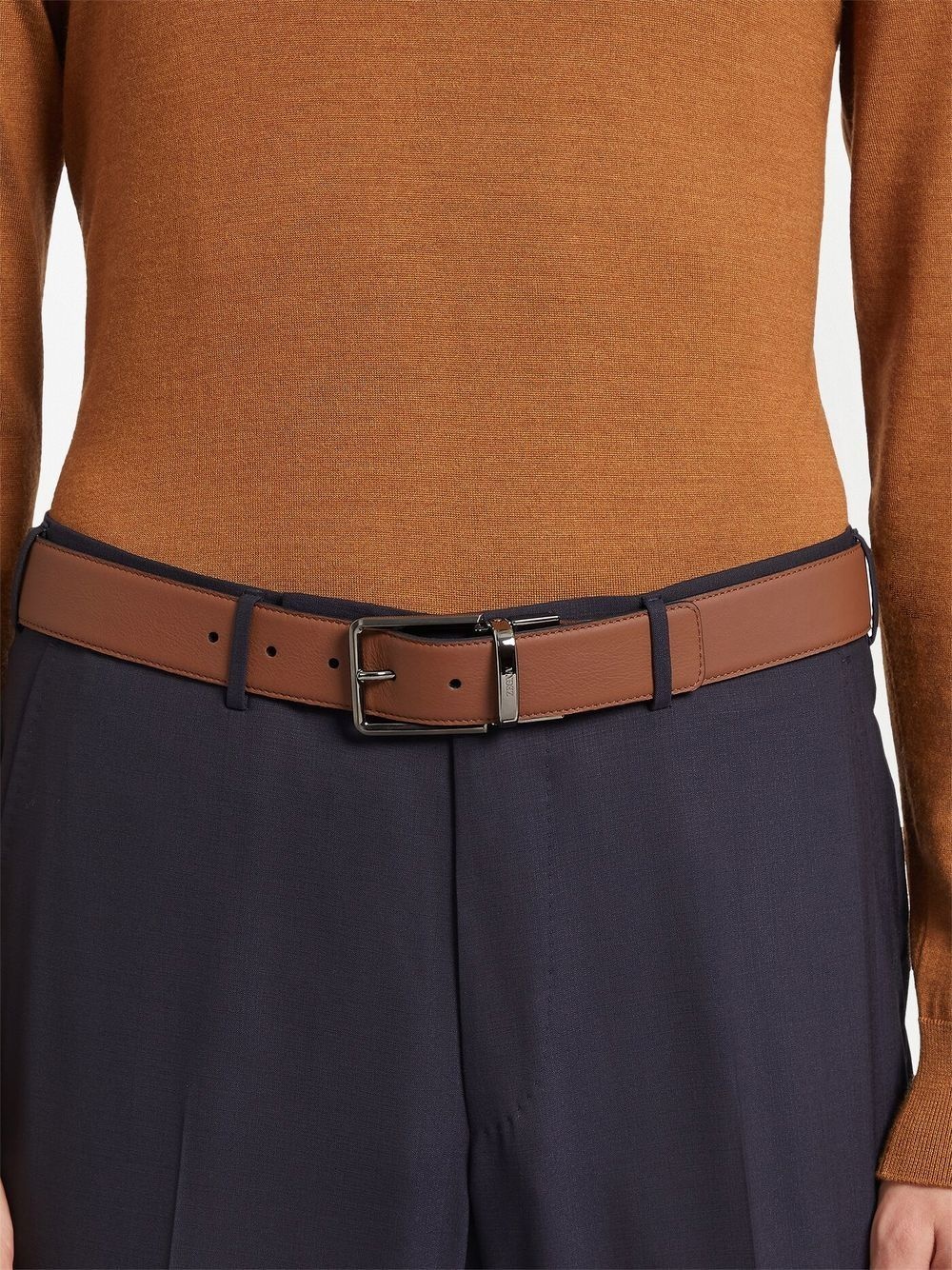 leather reversible belt - 5