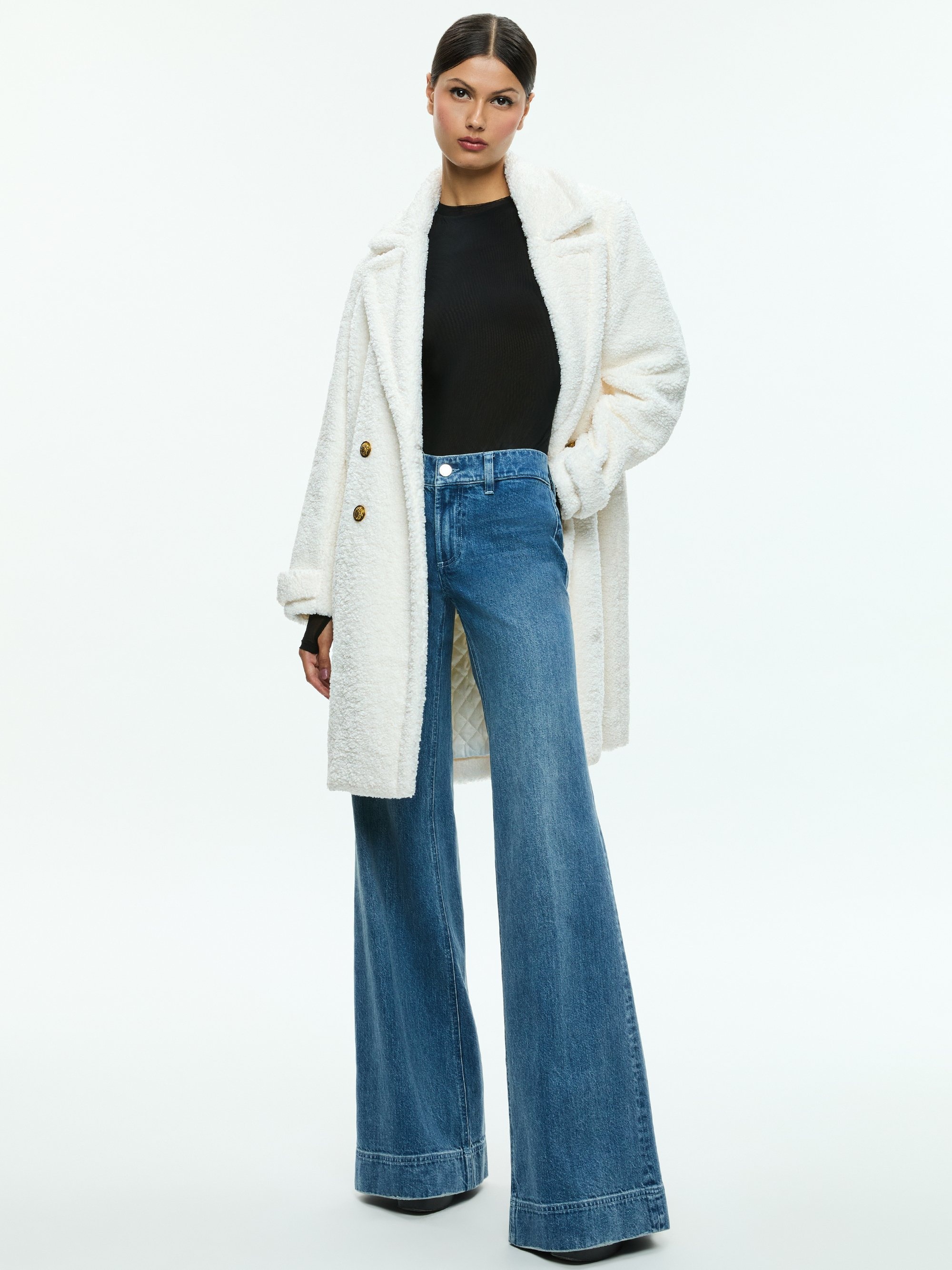 TOWNES DOUBLE BREASTED TEDDY PEACOAT - 6