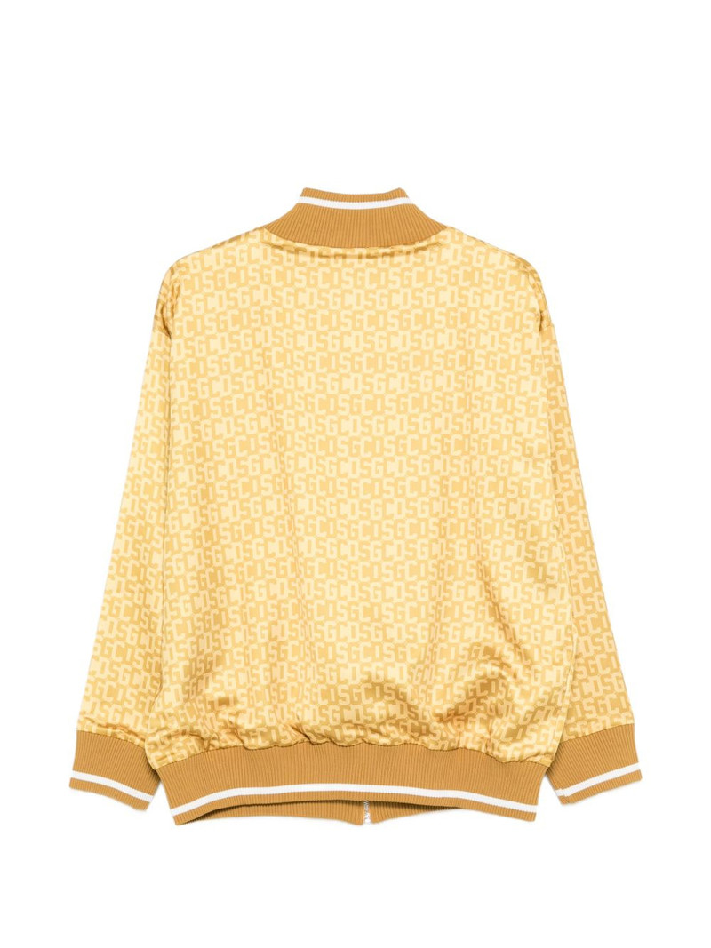 GCDS logo-print zip-fastening bomber jacket outlook
