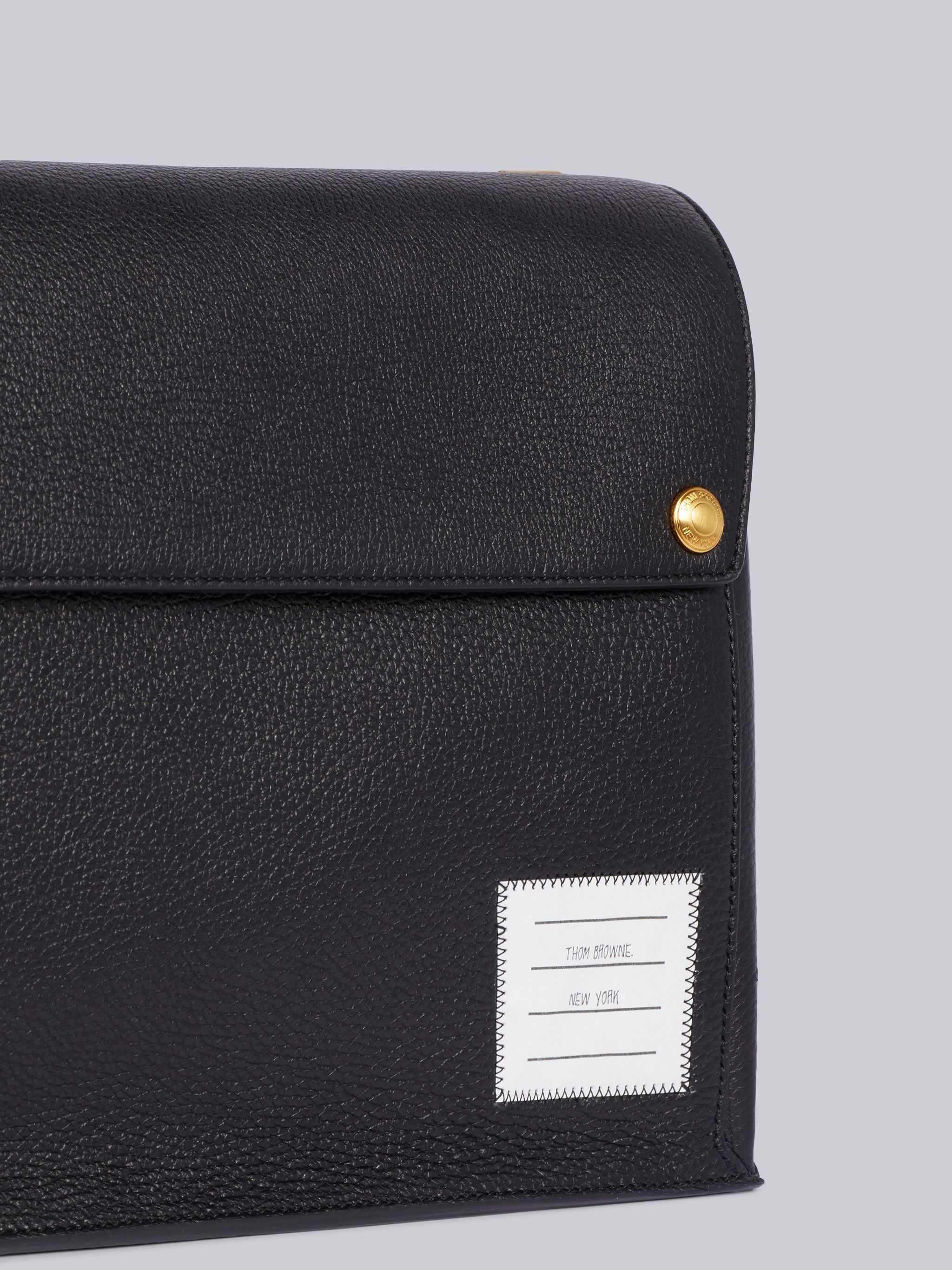 Black Deerskin Large Envelope Messenger Bag 2
