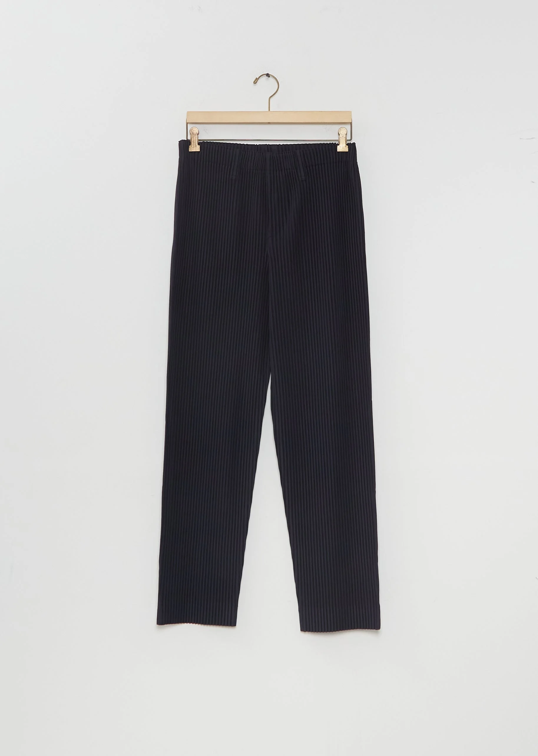 Pleated Basic Trouser — Navy - 1