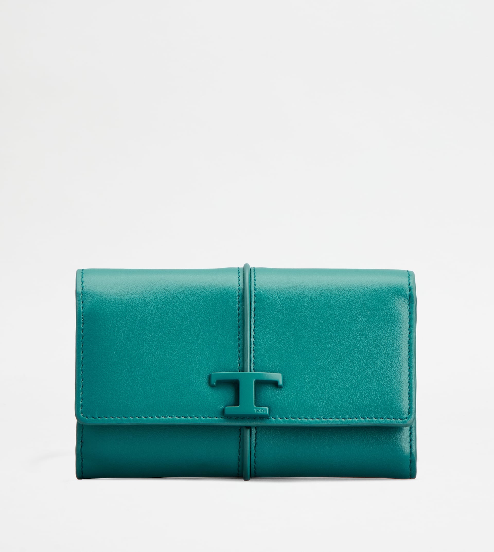 T TIMELESS WALLET IN LEATHER - GREEN - 1