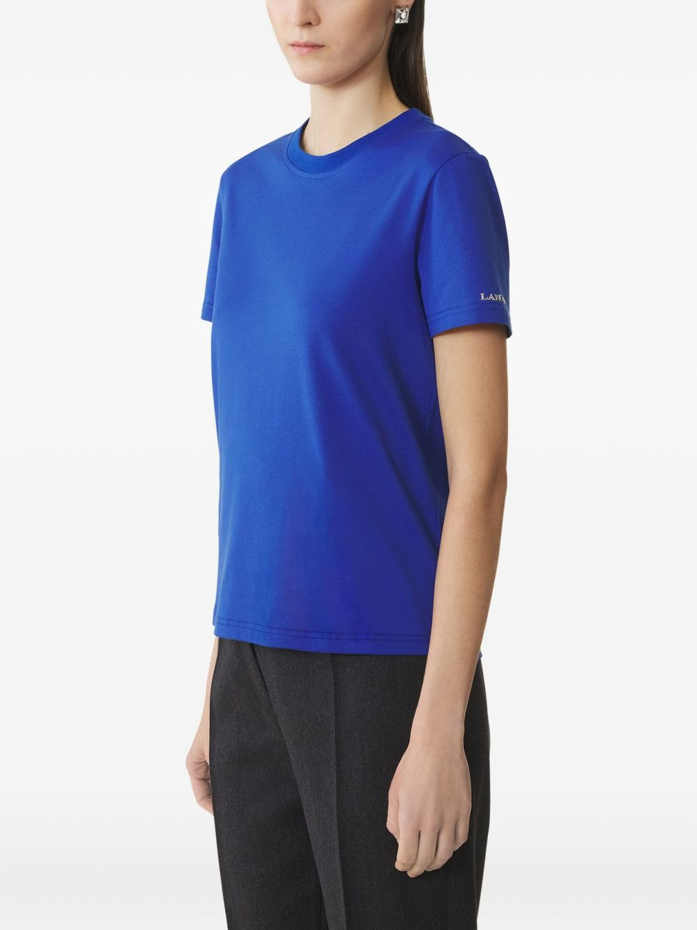 tie-detail cotton T-shirt - 3
