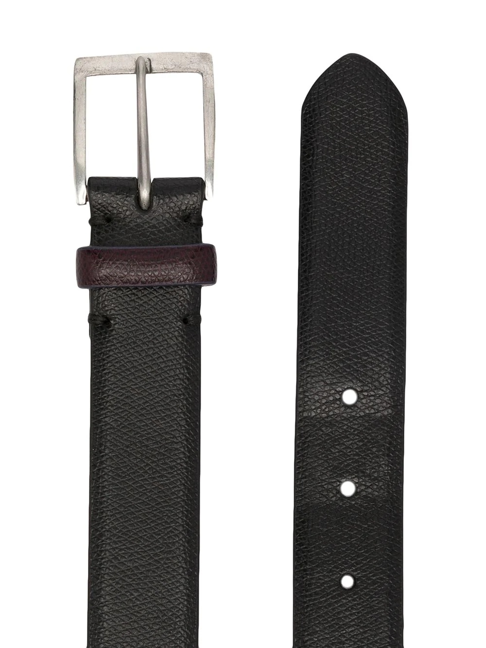 buckled leather belt - 2