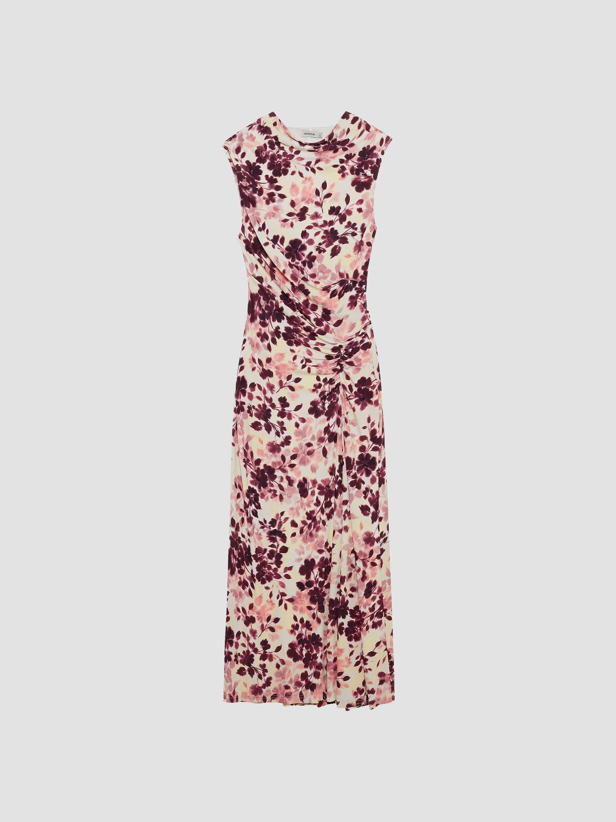 Women's Acacia Floral Jersey Midi Dress - Fig Multi - 1