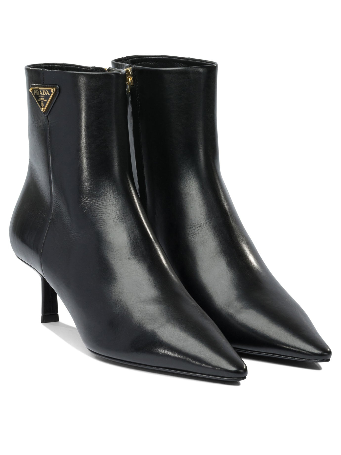 Prada Logo Leather Ankle Boots 30 Mm - 2
