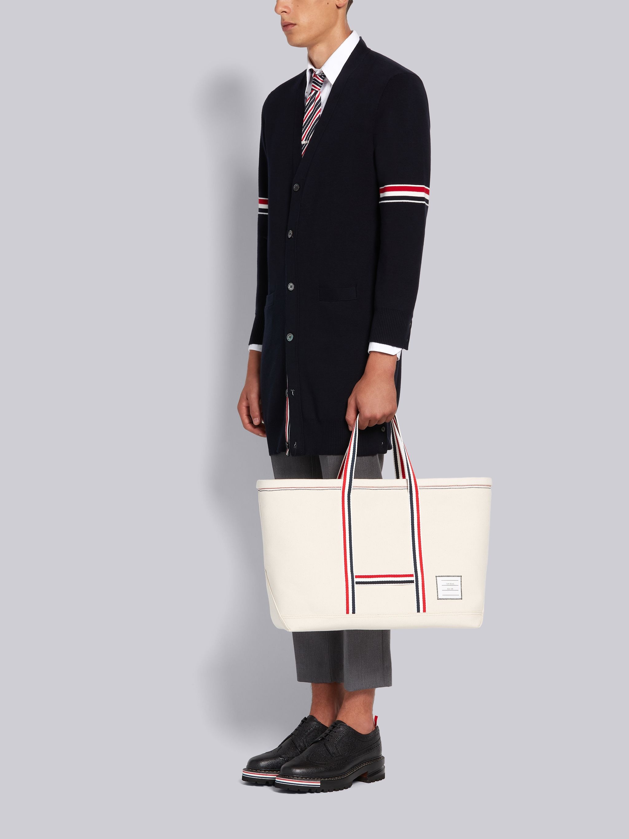 Thom Browne Off White Double Face Cotton Canvas Medium Tool
