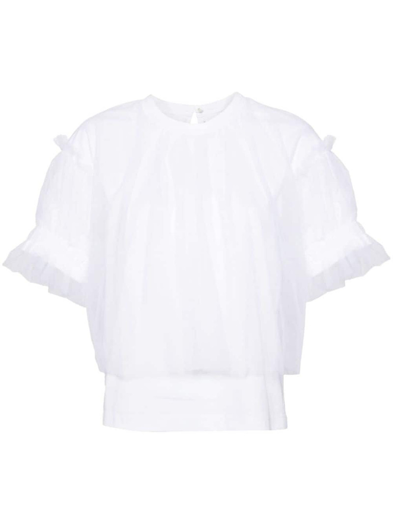 tulle-sleeved T-shirt 1