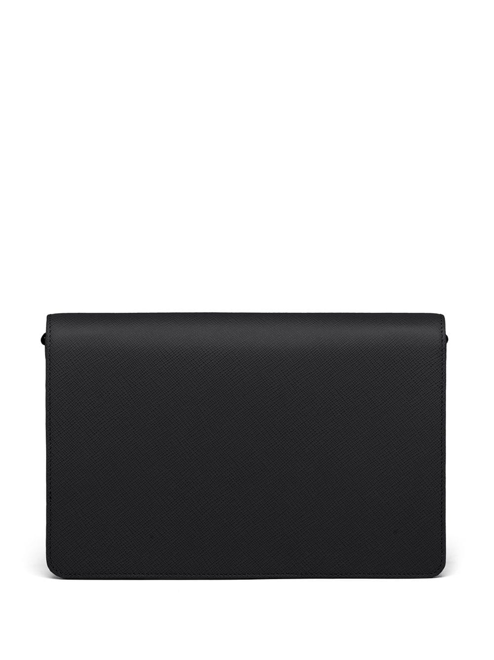 logo-lettering Saffiano leather shoulder bag - 2