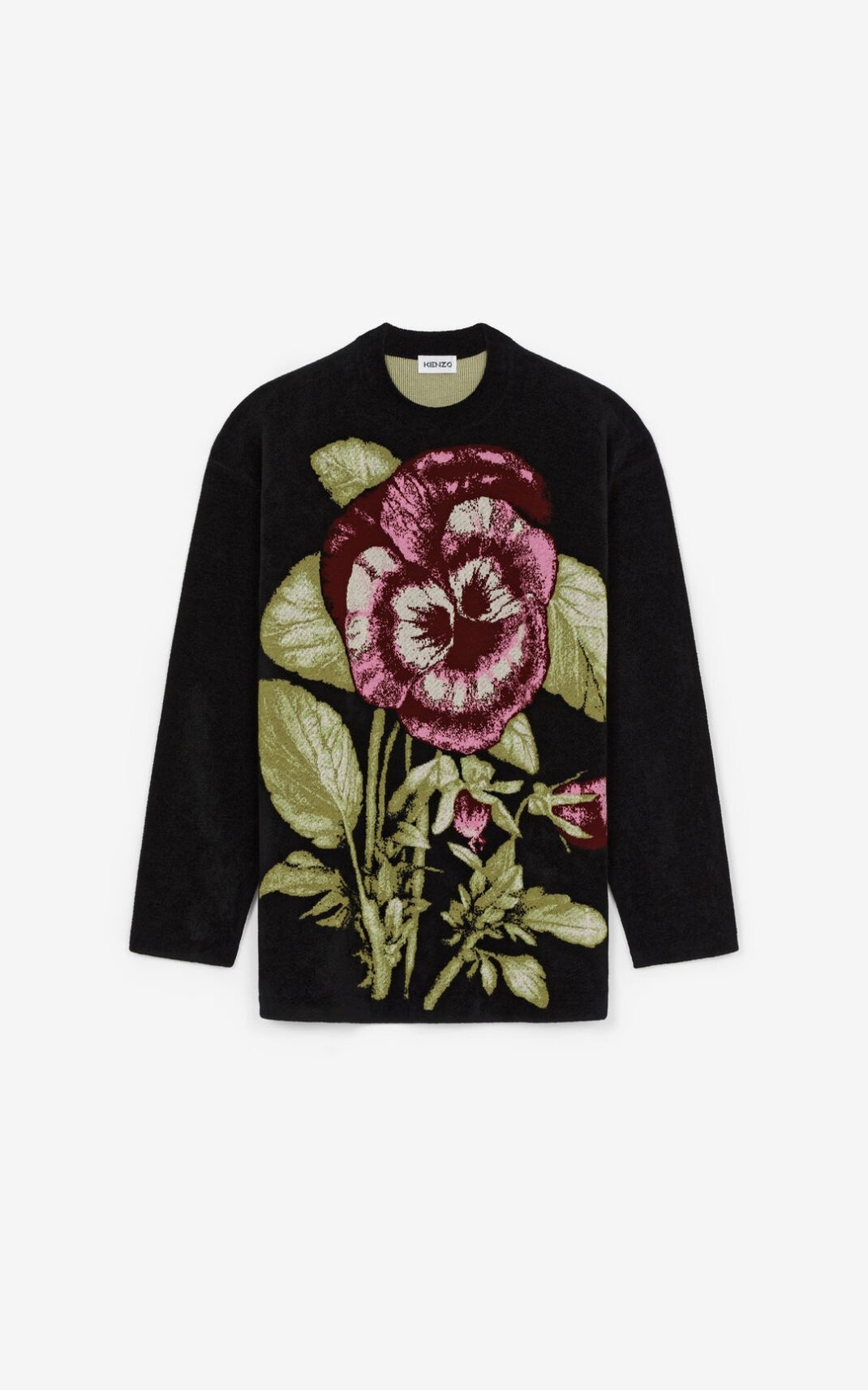 'Pansy' jacquard velour jumper - 1