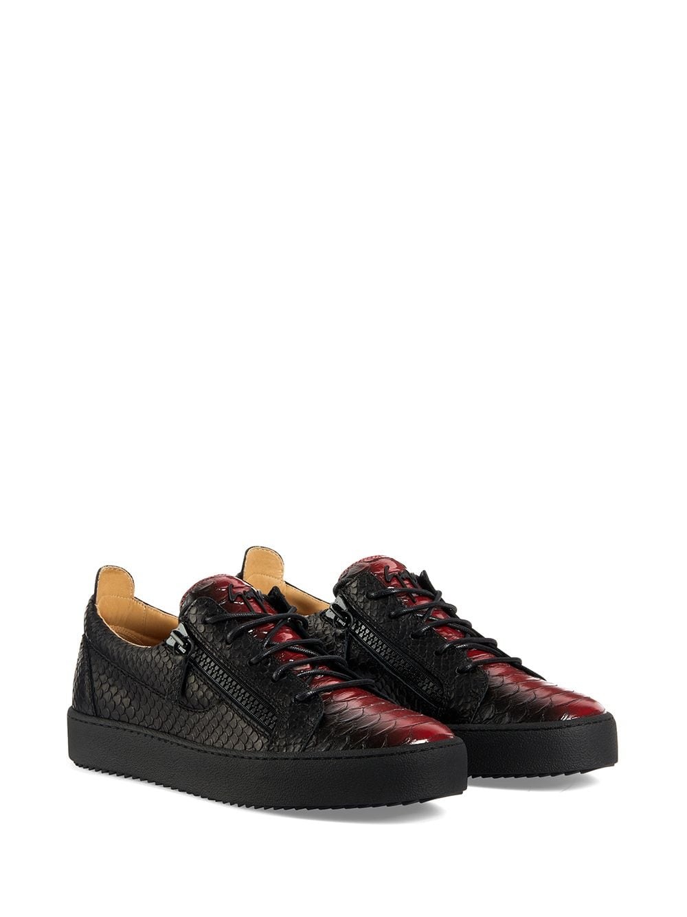 textured velvet sneakers - 2