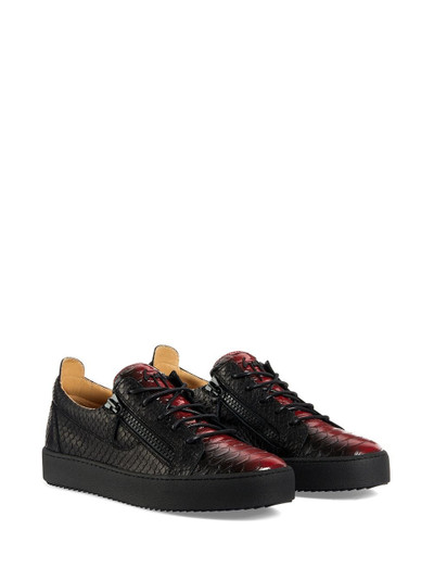 Giuseppe Zanotti textured velvet sneakers outlook