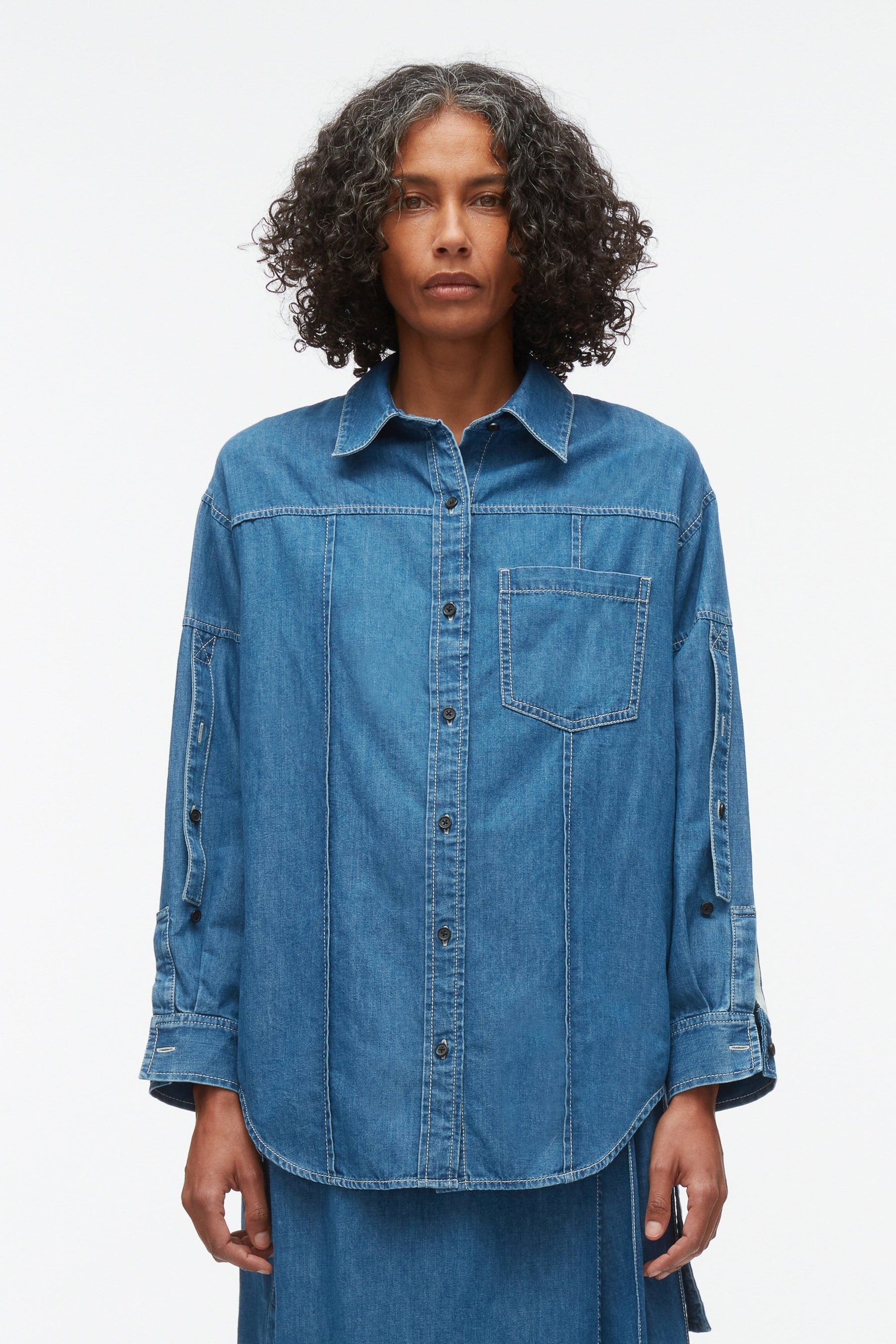 Chambray Oversized Shirt - 3
