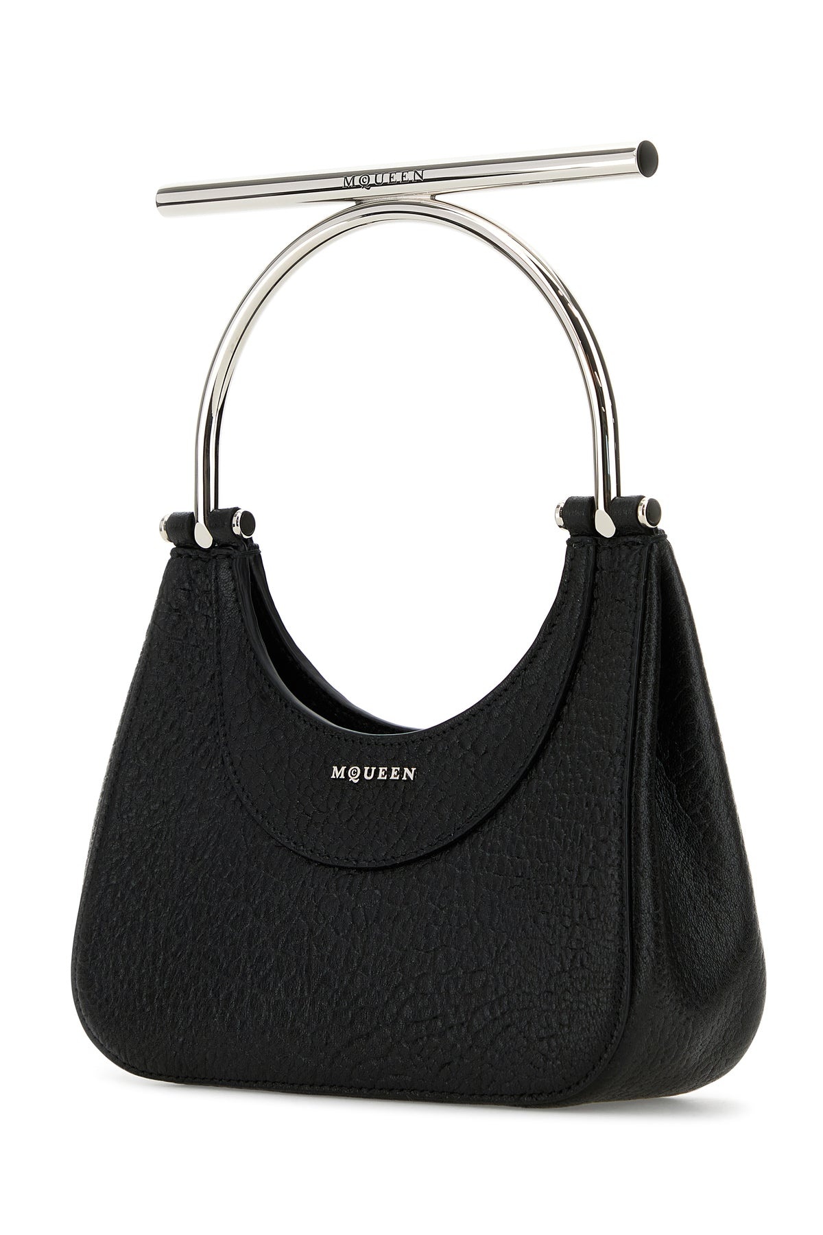 Black leather mini Cross-Bar handbag - 2