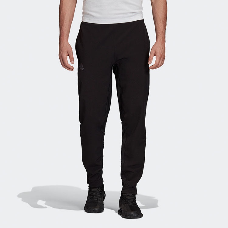 adidas Tennis Pant Casual Sports Bundle Feet Long Pants Black FK0800 - 4