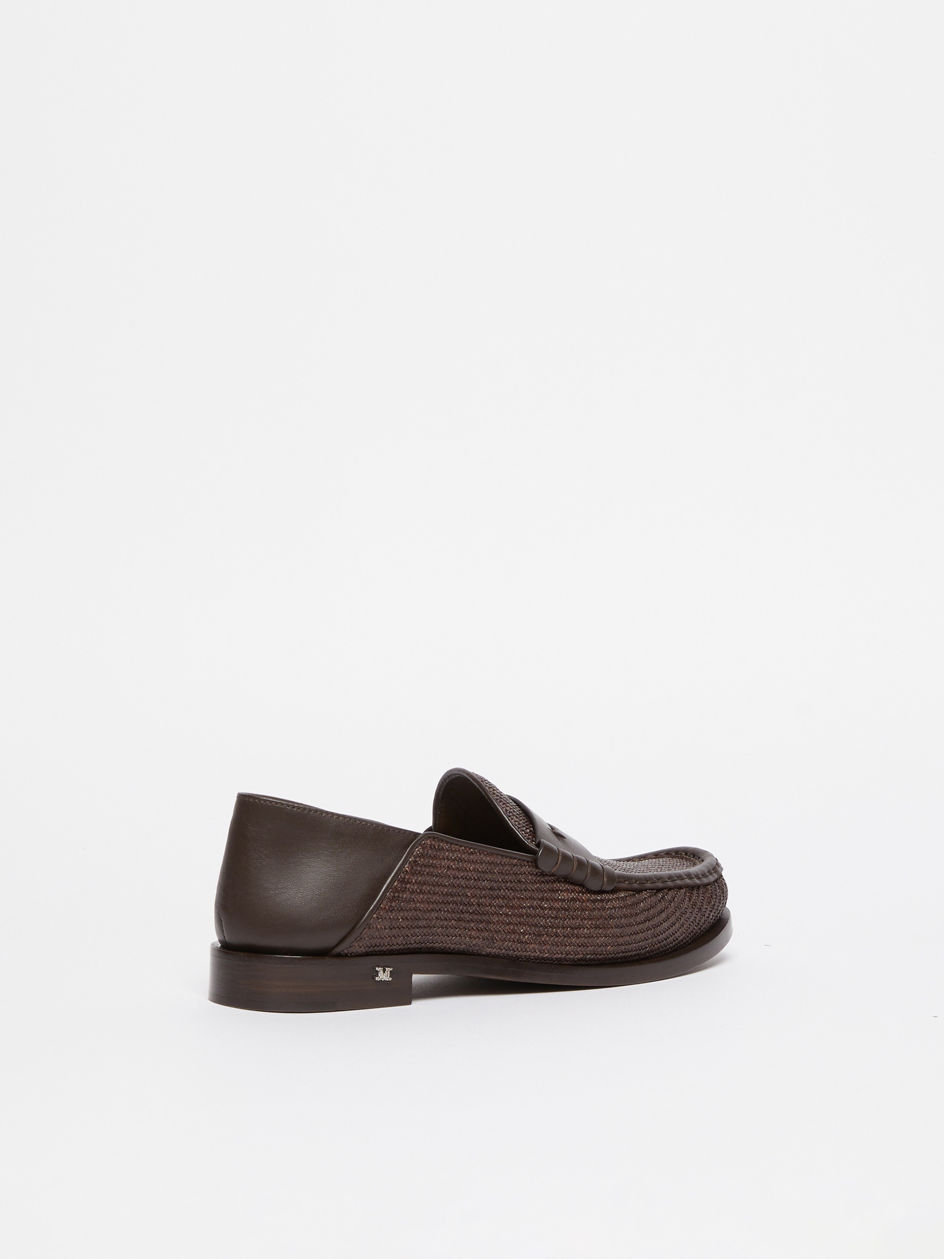 STRAWLOAFER Raffia-effect loafers - 3