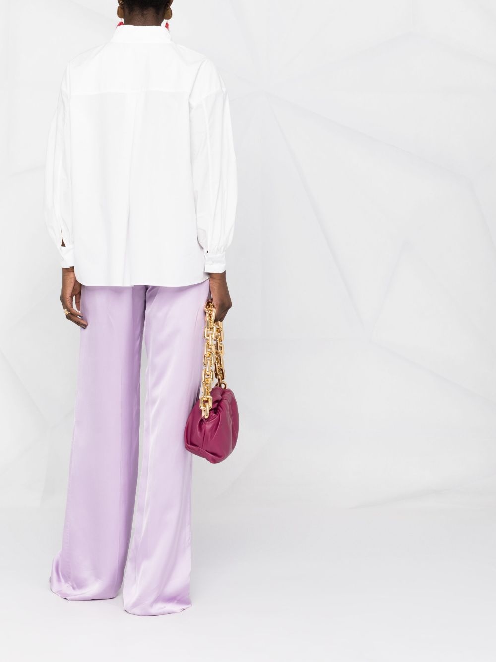 poet-sleeve poplin blouse - 4