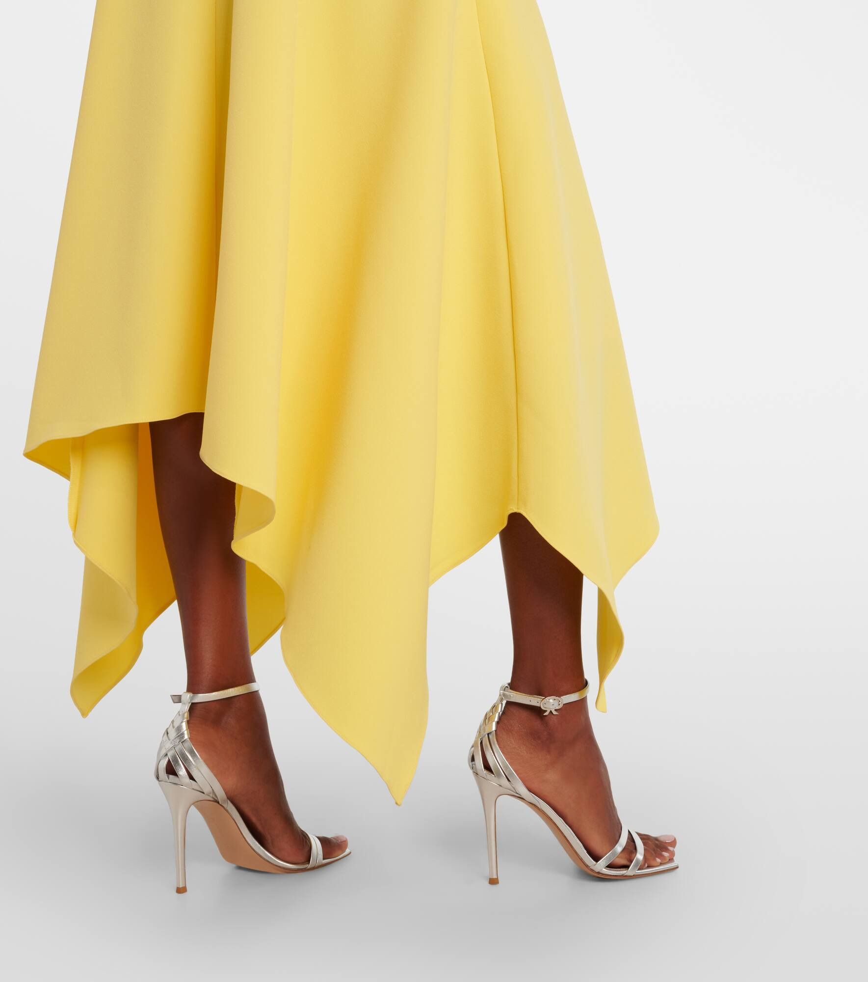 Okimi asymmetric crêpe midi dress - 5