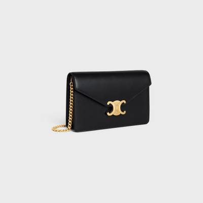 CELINE WALLET ON CHAIN MARGO in Shiny calfskin outlook