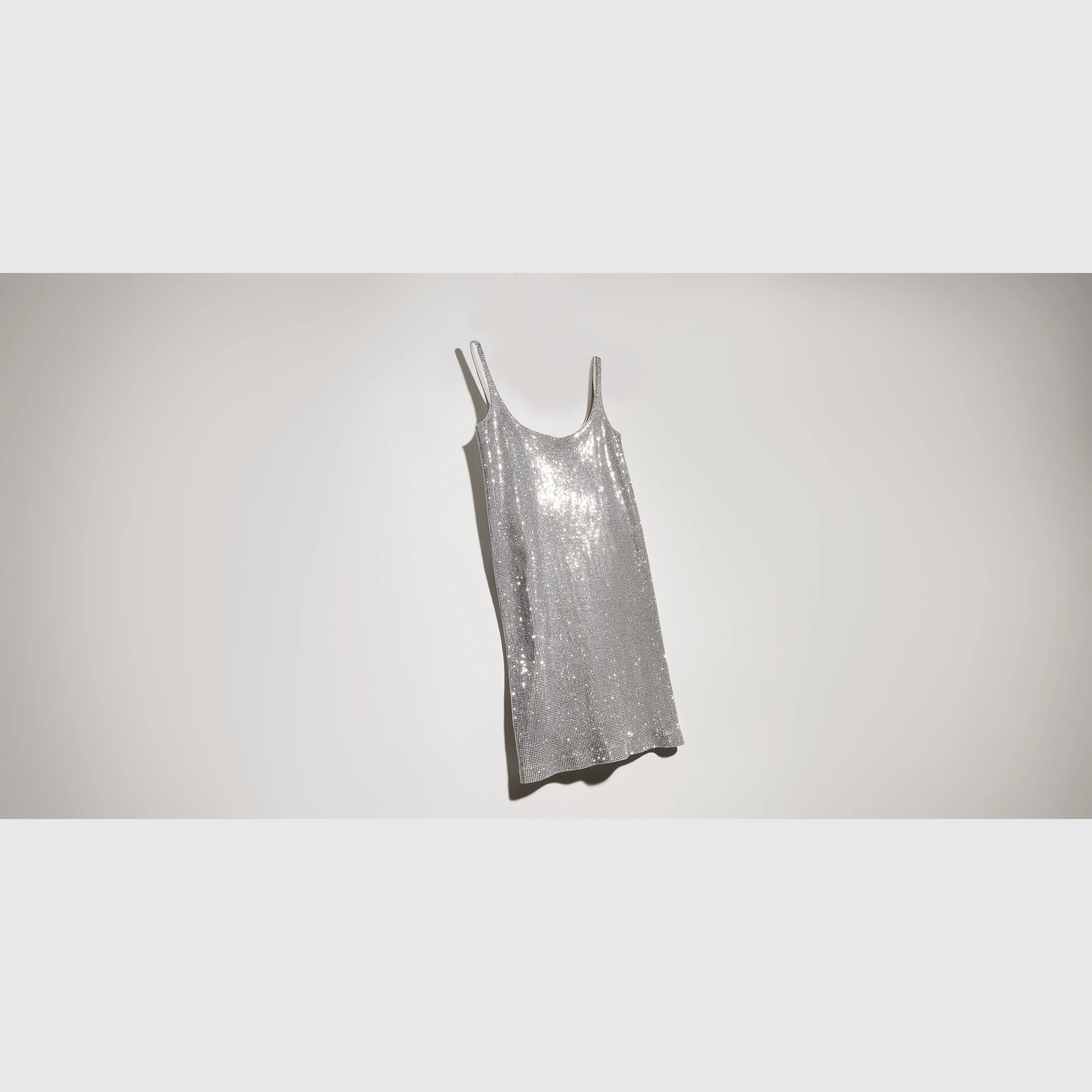 Stretch nylon jersey dress with crystals - 1