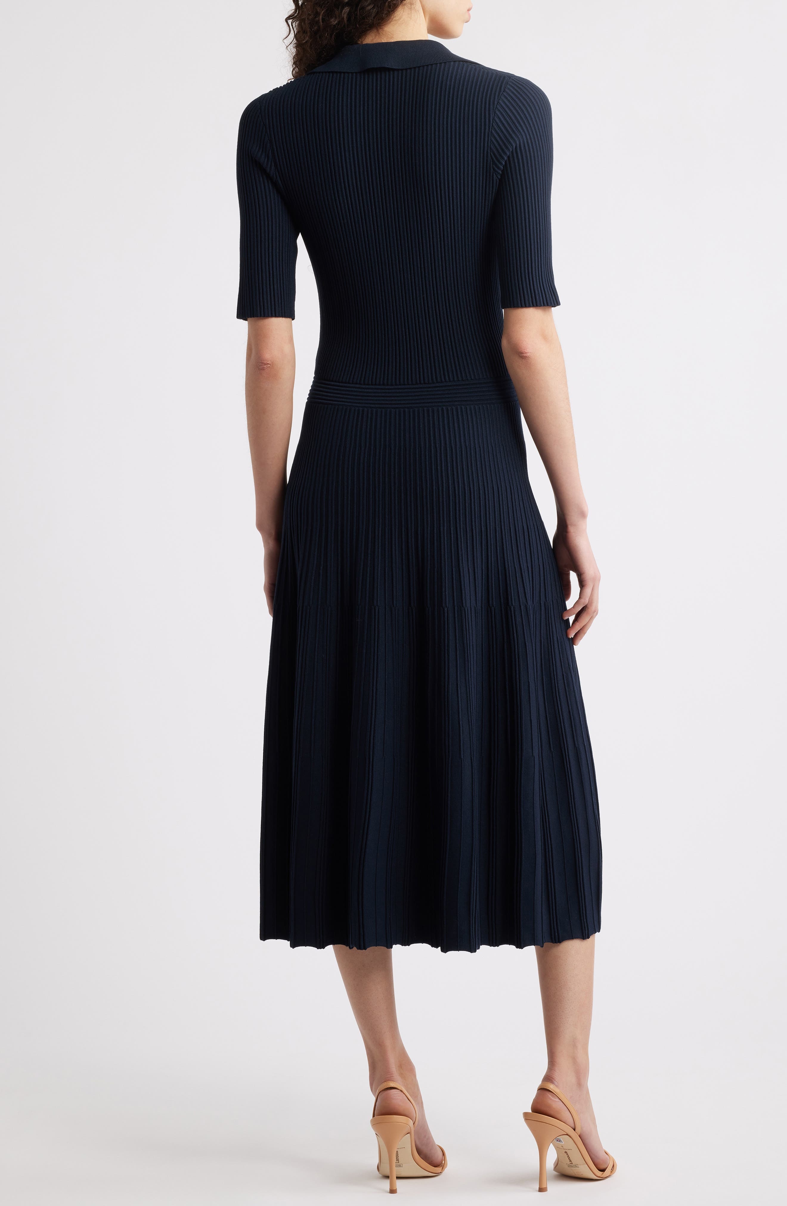 BOSS Fracie Rib Midi Dres in Sky Captain at Nordstrom - 2