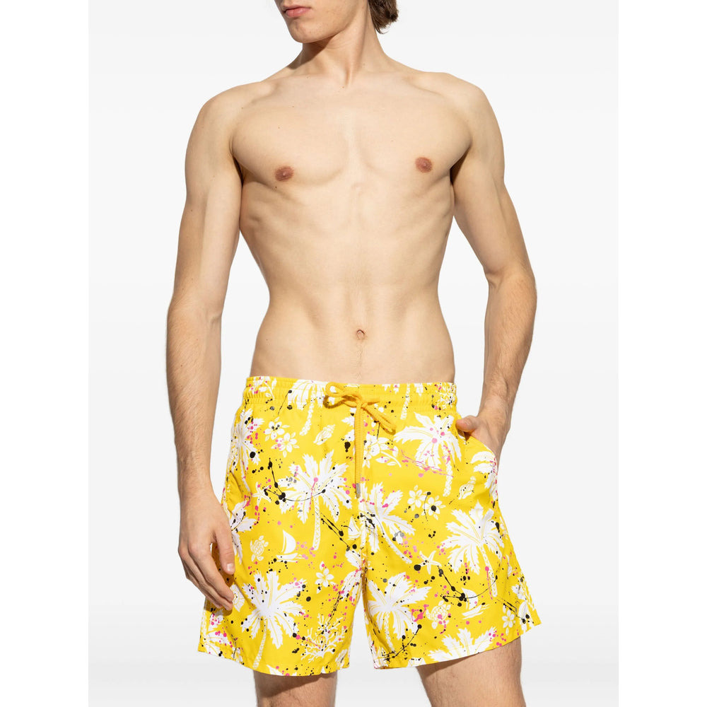 Palm Angels Yellow Beachwear - Swim Shorts Men - 3
