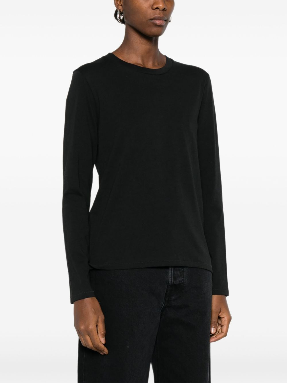 long-sleeve cotton top - 3