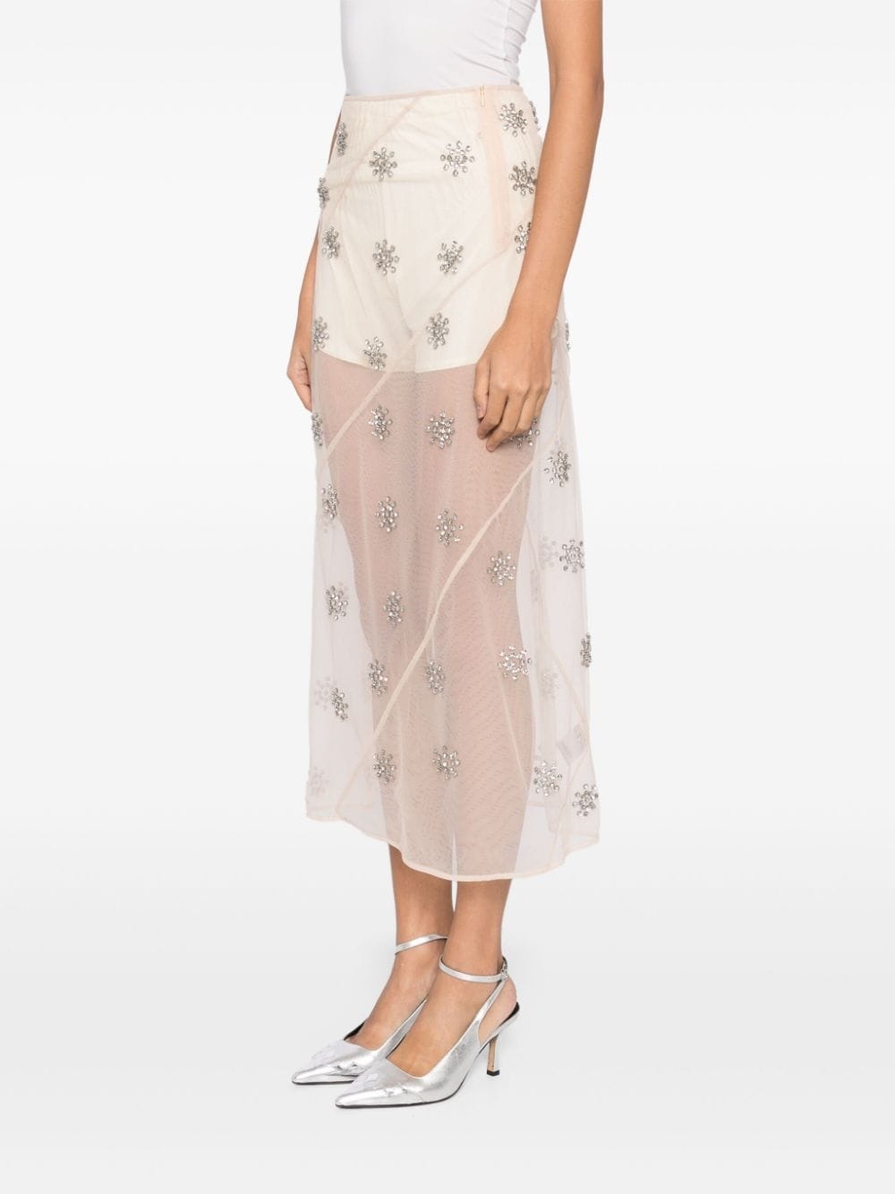 crystal-embellished skirt - 3